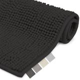 Beautissu Badmat Antislip 70x120cm Beaumare WR - Douchemat Zwart Badmat
