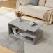 en.casa Table basse Haarlem rectangulaire gris clair 90x50x41 cm