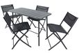 VCM ensemble bistro 5 pièces table à manger ensemble de jardin ensemble de balcon chaise table pliante jardin camping Sumila
