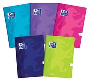 Oxford Touch notitieboek A5, 60 vellen, blanco, 5 stuks verpakking, kleurenmix