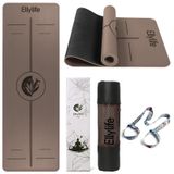 Tapis de yoga antidérapant avec marquages d'alignement