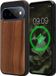 kwmobile Echt Houten Beschermhoes voor Google Pixel 11 – Hout & TPU Cover – donkerbruin hout