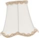 Merkloos Lampenkap Klokvorm - Kap Decoratie - Tafellamp Vloerlamp - Kanten Rand Design - 12x12 cm - Wit