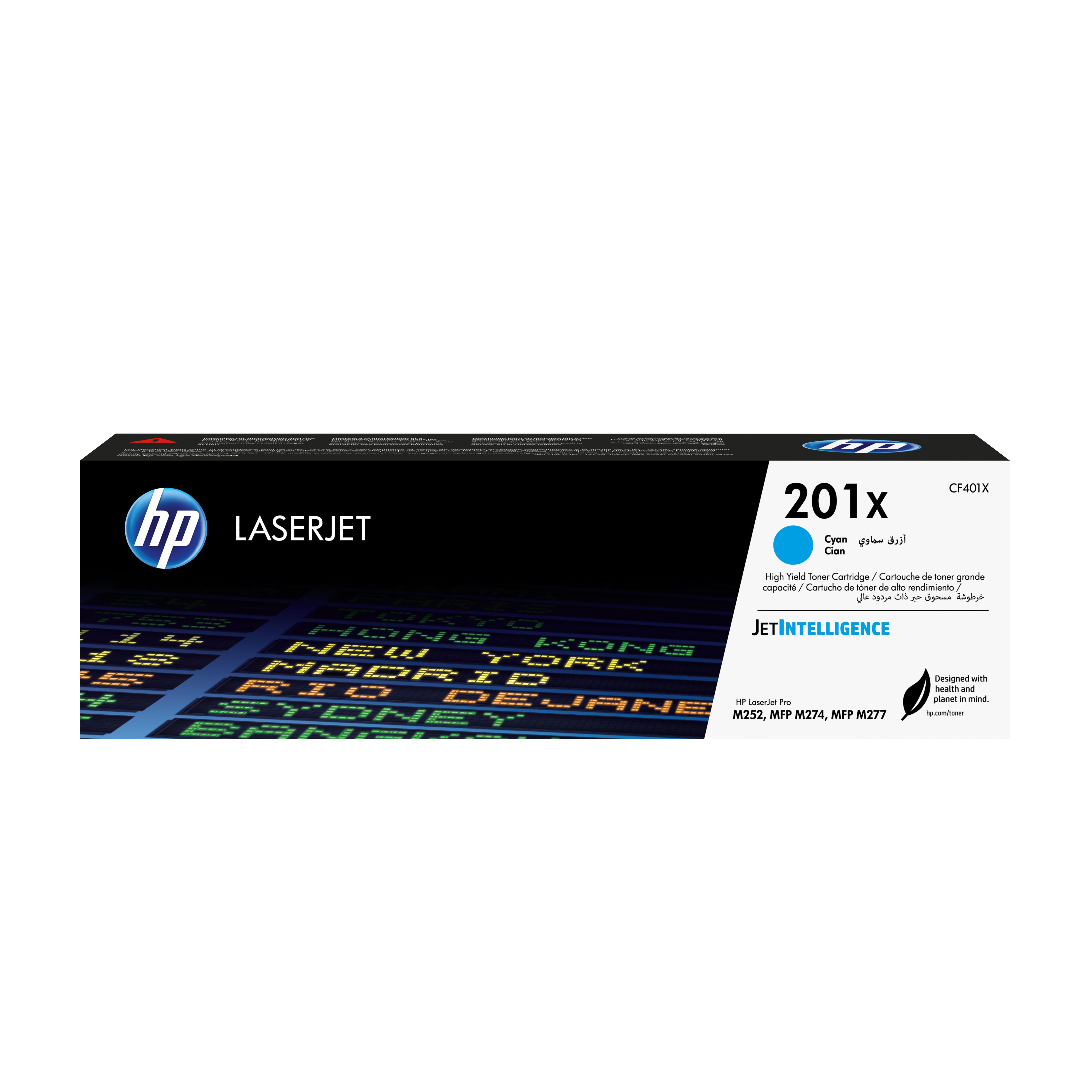HP 201X Original Cyan Toner Cartridge - High Yield - CF401X