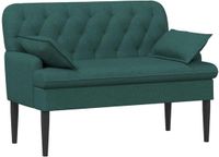 vidaXL Lovingseat met knoopge tuft Donkergroen 111 x 68 x 80 cm Stof