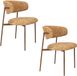 Housecraft living Claes eetkamerstoelen gemêleerd okergeel - Set van 2