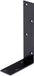 Alberts 824976 Afstraalhoek - zwart - kunststof gecoat - 100 x 200 x 40 mm | Set van 20