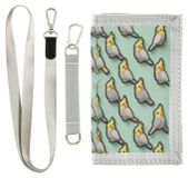 Portefeuille pliable en nylon Cordura avec motif Doodle