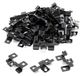 Wiltec 50 pièces clips en acier inoxydable, 6 mm, noir
