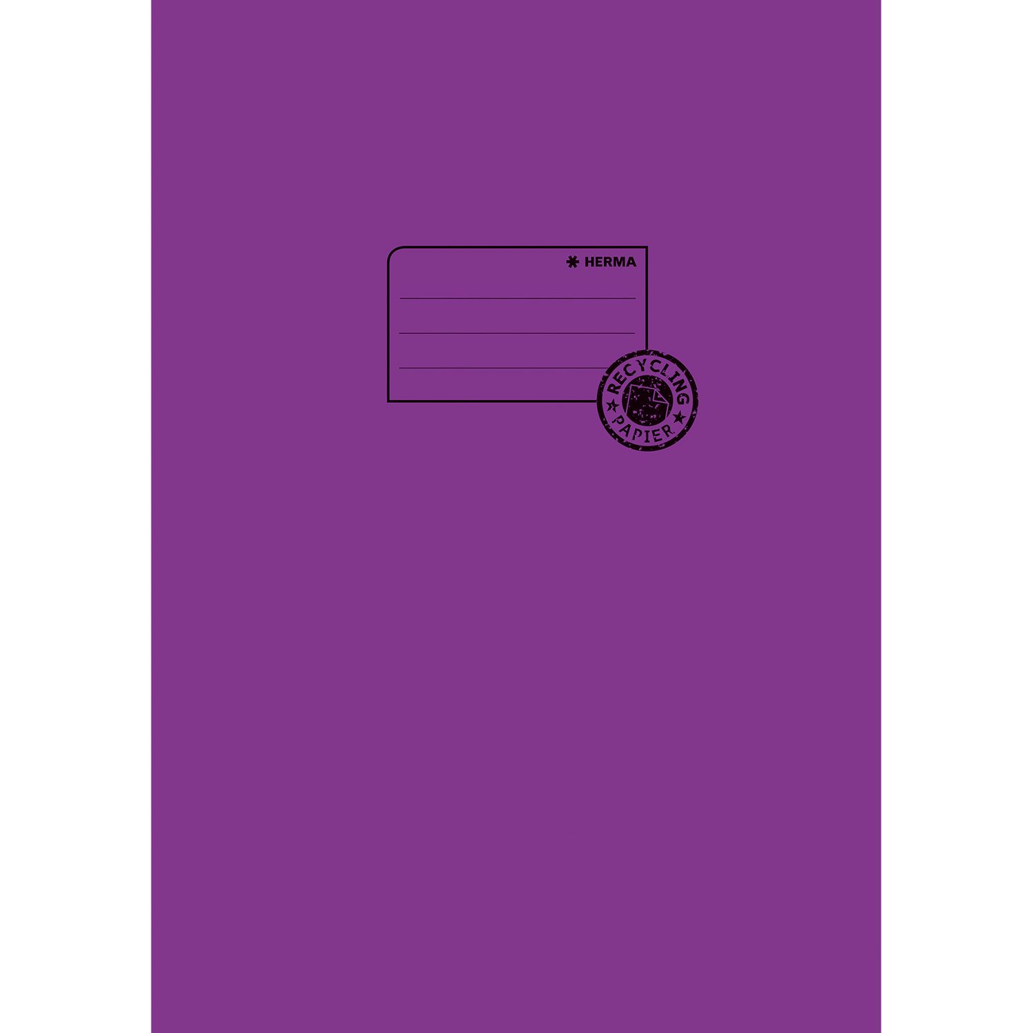 175 Exercise book cover A4 violet 100% wastepaper