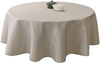 Le linge de Jules Tafelkleed, vuilafstotend, pauw met koord, ovaal, 150 x 240 cm, beige, zwart, saffraan
