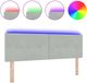 vidaXL LED Hoofdbord Lichtgrijs 160 cm Fluweel