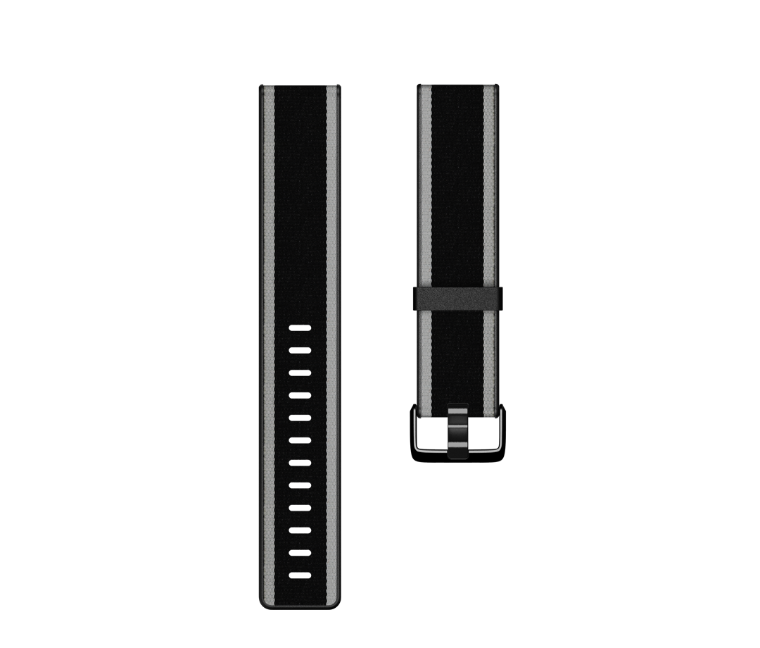 Fitbit FB166WBBKGYS Versa/Versa Lite Band - Zwart/Grijs