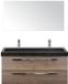 BES LED Seville Badmeubelset 120 cm - 2 Laden Tabacco - Wastafel Lucca Enkel met Spiegel