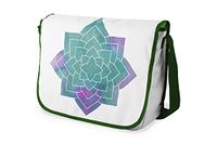 Bonamaison Digitaal bedrukte Messenger schooltas met kaki riem voor studenten, crossbody tas, koerierstas, schoudertas voor kinderen, meisjes, jongens, maat: 29x36 cm