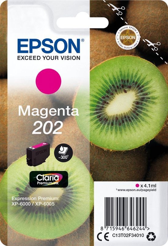 Epson 202 Kiwi Magenta Ink Cartridge - C13T02F34020