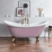Oxford Baignoire îlot avec deux dossiers Classique 175cm x 73cm - Lupin Purple (Violet), avec pieds de baignoire Or brossé