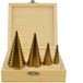 GEKO Stepboor set - Titanium coating - 4 stuks - Ø4-39 mm - HSS staal