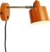 Dyberg Larsen Wandlamp Ocean oranje/messing metaal H11,5 cm D11,5 cm
