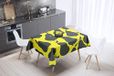 Bonamaison Tafelkleed, Anti-Mold, Sneldrogend, Waterdicht, 100% Polyester Tafellaken, Neon Geel, Rook, 140 x 140 Cm