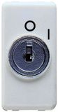 Gewiss SCHAKELAAR 2P 250V ac - 10AX - MET SLEUTEL - SYMBOOL 0/I - 1 MODULE - SYSTEM WHITE, GW20005