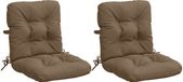 vidaXL - 2-delige hoogrugkussen VIANEN - 100% Polyester - Taupe
