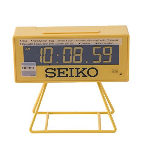 Seiko Unisex wekker digitale kunststof, geel, Wekker.
