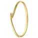 Lucardi Dames Armband mat/glans zirkonia - Echt Zilver - Armband - Cadeau - Stijlvol - Goudkleurig