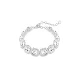 Swarovski Una Angelic Armband, Kussenslijpsel, Wit, Rodium Verguld