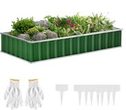 Outsunny Tuinbed Gegalvaniseerd staal 174x90x30cm Groen