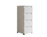 Mama Store Wit glanzend gelakt, commode 40 cm 4 laden, L.42 x T.44 x H.103 cm, technisch hout