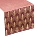 Eurofirany Tafelkleed tafelloper, fluweel, geometrisch patroon, tafelband, tafelkleed, fluweel, elegant, 1 stuk, bordeaux, 40 x 140 cm