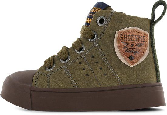 Shoesme Jongens Enkelboots - Dark Green Leer Maat 31