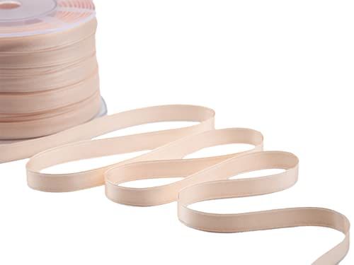 Furlanis - Dubbel satijnen lint - lichte abrikoos - 10 mm x 25 m