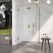 FortiFura Galeria Douchecabine - 80x140x200cm - Helder Veiligheidsglas - Geborsteld Messing PVD (Goud)