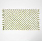 Homescapes Groene Badmat met Zigzagpatroon - Badmat 50 x 80 cm