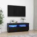 Maison Exclusive - Meuble TV avec éclairage LED, noir, 100x35x40 cm