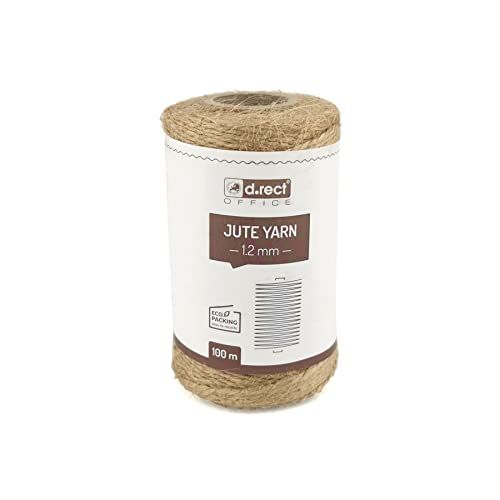 D.RECT 100m Jute Koord Natuurlijk Bruin 1,2mm