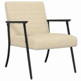vidaXL Fauteuil Crème Stof 59 x 75 x 78 cm
