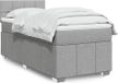 Maison Exclusive - Sommier à lattes de lit avec matelas gris clair 90x200 cm tissu
