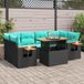 Maison Exclusive - Ensemble de meubles de jardin 7 pièces avec canapé et coussins, noir, en polyrotin