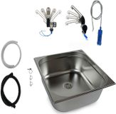 Ad Ideen 12V Edelstahl Spülbecken 354x325x150 mm Camping Waschbecken + Wasserhahn Pumpe