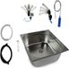 Ad Ideen 12V Edelstahl Spülbecken 354x325x150 mm Camping Waschbecken + Wasserhahn Pumpe