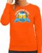 Bellatio Decorations Apres ski sweater dames - two beer or not to beer - oranje - wintersport - bier M