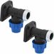 SmartProduct PP muurbocht met binnendraad 25mm x 3/4 inch schroefverbinding voor PE buis PN16 DVGW gecertificeerd - klemverbinding compatibel met PE80 PE100 buizen - 2 stuks