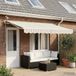 Maison Exclusive - Pare-soleil électrique (filaire) avec éclairage LED et capteur, 4 x 3 mètre