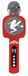 LEXIBOOK Wonderbaarlijke, draadloze microfoon met luidspreker en verlichting, Bluetooth, spraakwisselfunctie, lichteffecten, micro SD-poort, USB, zilver/rood, MIC260MILXB