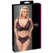 Cottelli Plus - Soutien-gorge transparent à motifs (violet) - 2XL