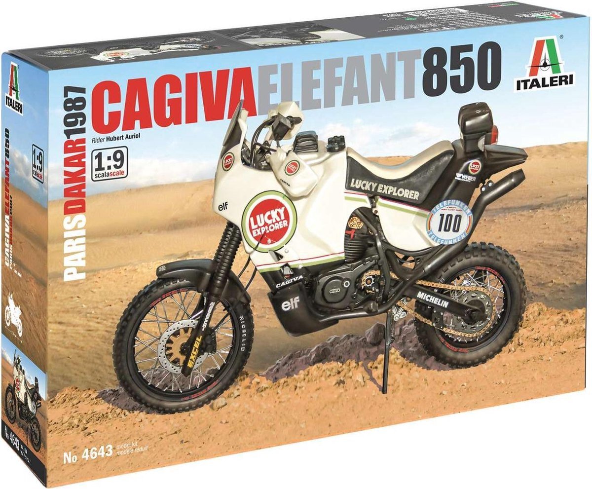 Italeri 1:9 4643 Cagiva Elefant 850 Paris-Dakar 1987 Motor Plastic kit