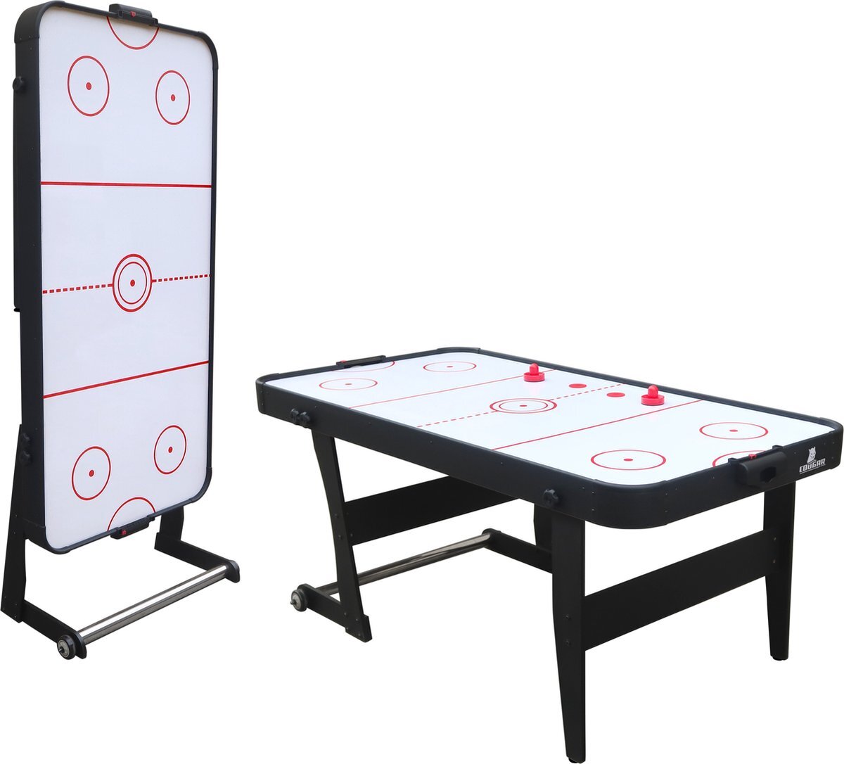 COUGAR Icing XL opklapbare Airhockey tafel - 6ft. - Incl. Pushers en Pucks